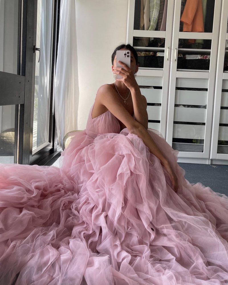 12.000.000 (M) Misty Rose dreamy heart-shaped neckline maxi dress (21)